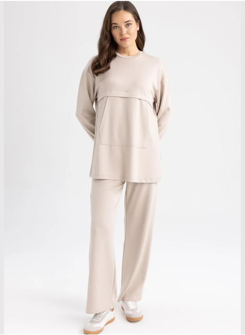 DeFacto Woman Wide Leg Knitted Trousers