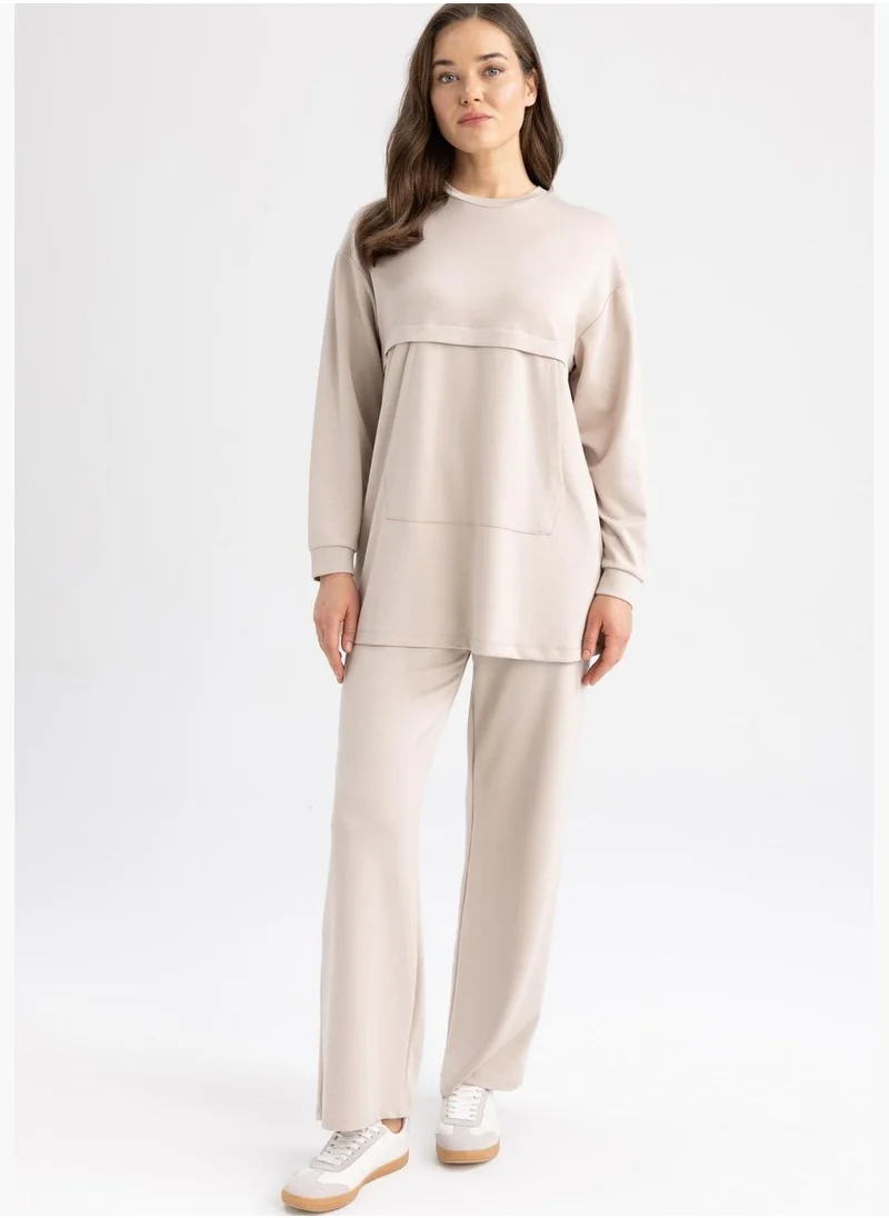 DeFacto Woman Wide Leg Knitted Trousers