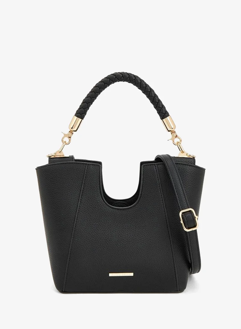 Flora Bella Textured Tote Bag With Braided Handle