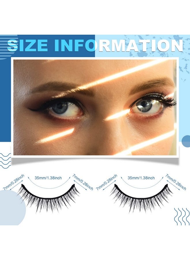 Nuogo 32 Pairs Self Adhesive Eyelashes with Tweezers, Reusable Adhesive False Eyelashes No Glue Natural Look Fake Eyelashes Waterproof Pre Glued Eyelashes Bulk for Women Girls Gift - Image 2