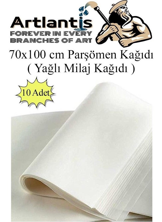 Artlantis Parchment Paper Millage Paper 70X100 cm 10 Pieces Oil Drawing Paper Parchment Fine Copy Paper  - Image 1