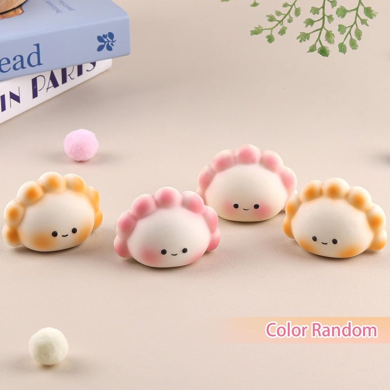 Anboor 4 PCS Small Dumpling Squishies Toy - Slow Rising Fidget Sensory Toy for Children and Adults, Cute Kawaii Stress Relief Toys (Random Colors) - Image 5