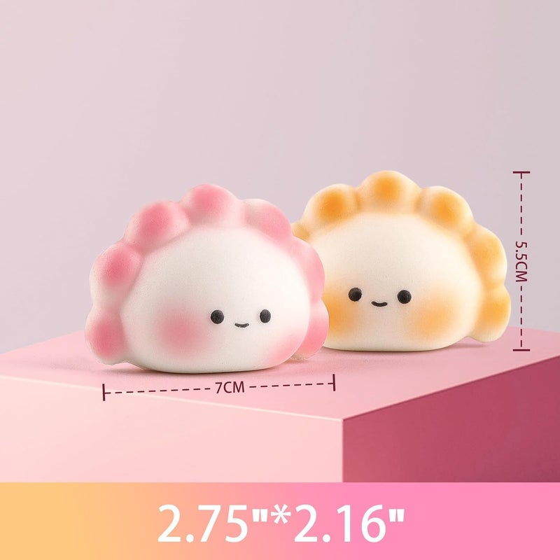 Anboor 4 PCS Small Dumpling Squishies Toy - Slow Rising Fidget Sensory Toy for Children and Adults, Cute Kawaii Stress Relief Toys (Random Colors) - Image 4