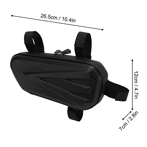 OUKENS Waterproof Motorcycle Side Bag, EVA Hard Shell Triangle Storage with Double Sealing Zippers, Universal Bike Luggage (Black) - Image 4