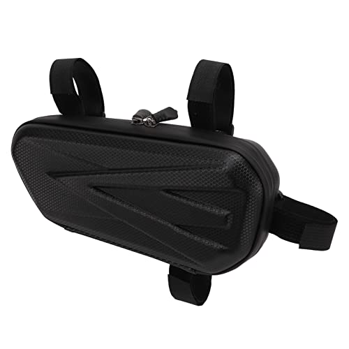 OUKENS Waterproof Motorcycle Side Bag, EVA Hard Shell Triangle Storage with Double Sealing Zippers, Universal Bike Luggage (Black) - Image 1