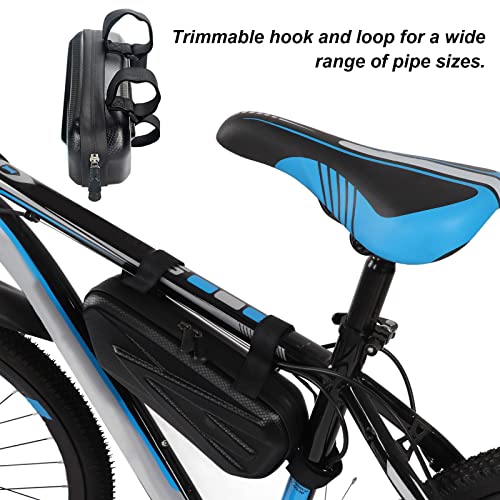 OUKENS Waterproof Motorcycle Side Bag, EVA Hard Shell Triangle Storage with Double Sealing Zippers, Universal Bike Luggage (Black) - Image 3