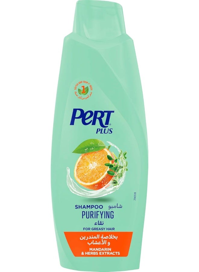Pert Plus Purifying Shampoo with Mandarin Extract For Greasy Hair 600ml - Image 1
