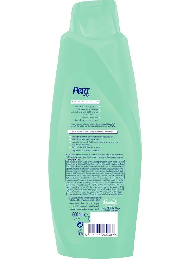 Pert Plus Purifying Shampoo with Mandarin Extract For Greasy Hair 600ml - Image 2