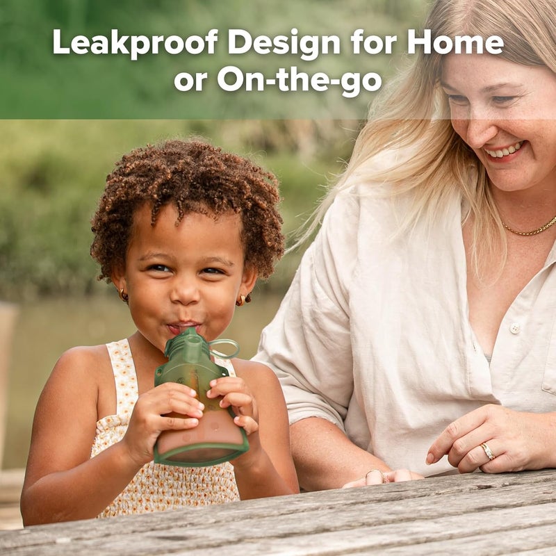 haakaa Yummy Pouch Reusable Baby Food Pouch, 4oz, 2 Pack - Image 5