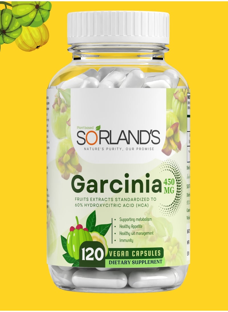Sorland's مستخلص غارسينيا النقي من سورلاند يدعم عملية التمثيل الغذائي الصحي - 120 كبسولة نباتية - Image 1