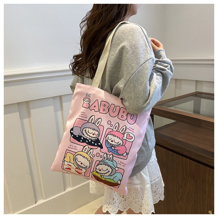 New Nylon Cloth Shoulder Bag Student Teach Bag Handbag Environmental Bag Canvas Bag Casual Shoulder Bag Shopping Bag - Image 5