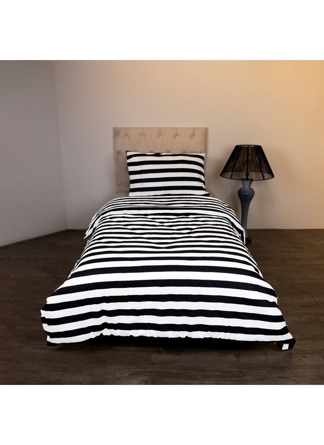 Home Box Malta 2-Pieces Stripe Printed Cotton Single Duvet Cover Set 200 x 135 cm  - Image 5