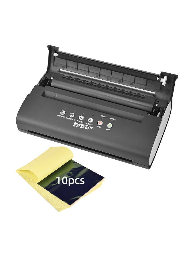 ATOMUS Tattoo Stencil Transfer Printer Machine with 30pcs Tattoo Transfer Paper Thermal Stencil Maker Copier Line Drawing Printing Copier Tattoo Supply 