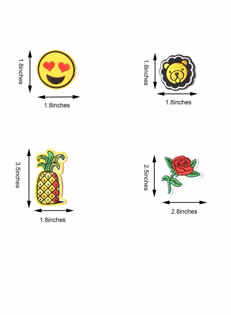 Patches for Clothing, 60 PCS Embroidered Iron On DIY Accessories, Random Assorted Decorative , Cute Sewing Applique Jackets, Hats, Backpacks, Jeans, Pieces Package - Image 5