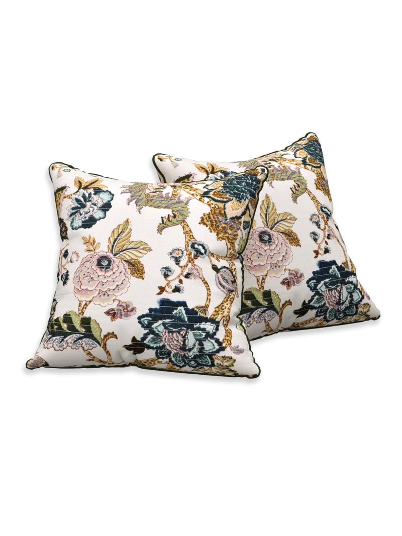 EasyGoods India Premium Cotton Cushion Covers 16x16 Inch | Soft Durable Fabric | Elegant Printed Covers for Sofa & Living Room | Hidden Zipper | Set of 3 - Image 3