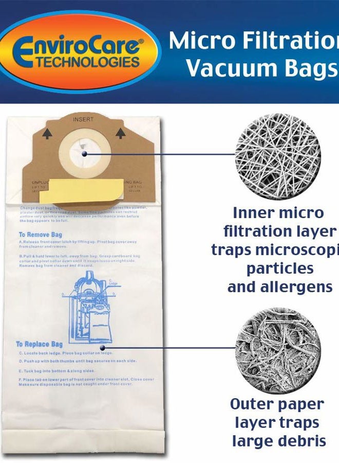 ENVIROCARE Eureka Style RR Vacuum Bags Microfiltration with Closure - 3 Pack - Image 2