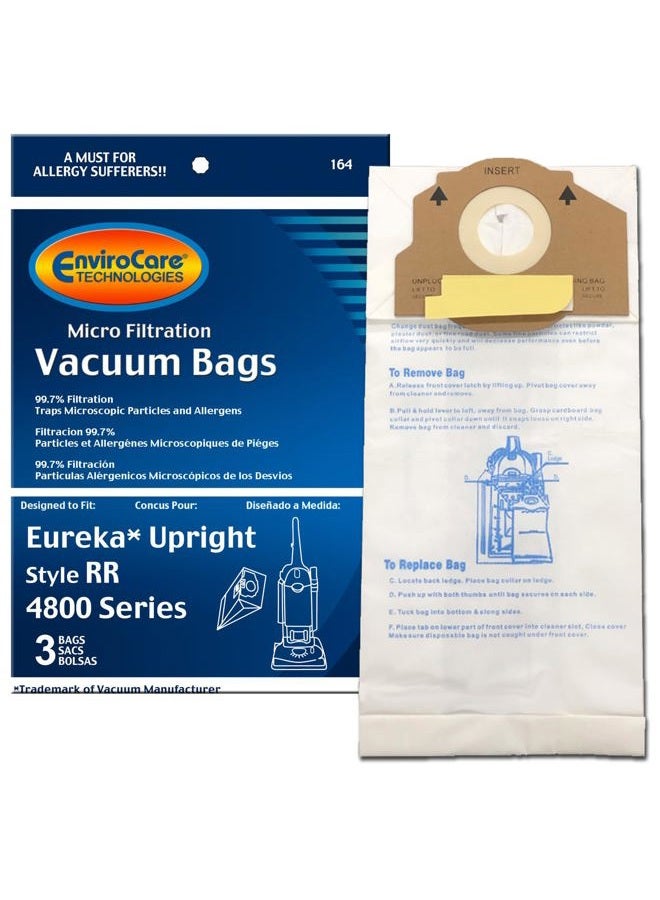 ENVIROCARE Eureka Style RR Vacuum Bags Microfiltration with Closure - 3 Pack - Image 1