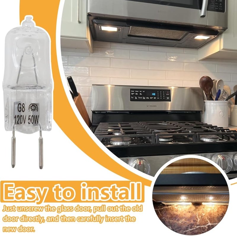 10 حزمة لمبة G8 50 واط 120 فولت أبيض دافئ بديل لـ GE ميكروويف ثلاجة فرن غطاء مدخنة - Image 5