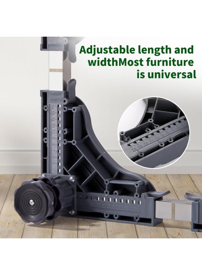 Bukela Fridge Stand, Universal Stand, Base Adjustable Refrigerator Stand with 8 Strong Feet for Washing Machine Stand Pedestal, Fridge Base Stand, Adjustable Appliance Dolly Square - Image 4