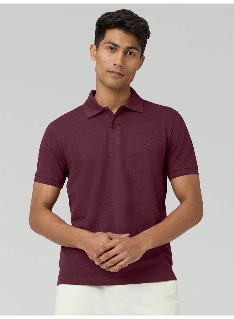 اكس واي اكس اكس تيشيرت بولو رجالي من XYXX، مصنوع من قطن ممشط نقي، بقصة عادية. - Image 1