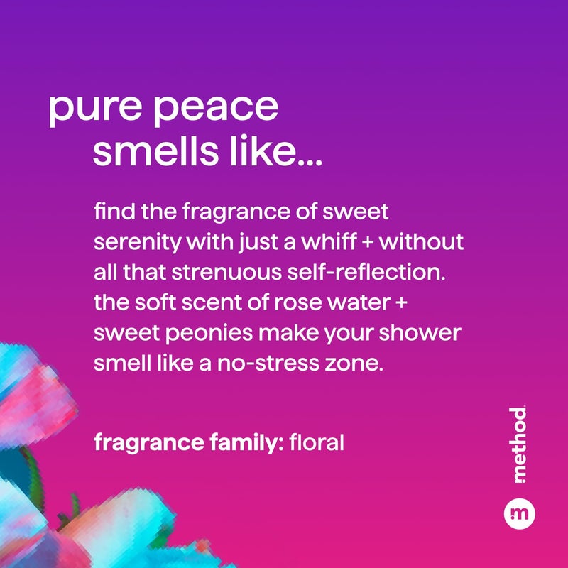 Method Volumizing Shampoo, Pure Peace with Rose, Peony, and Pink Sea Salt Scent Notes, Paraben and Sulfate Free, 14 oz (Pack of 1) - Image 1