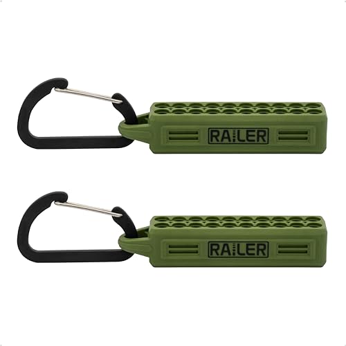 Railer Screwdriver Bit Holder Storage Organizer – Railer 20-Hole Camo Green Bit Holder with Carabiner (2 Pack) - Image 3