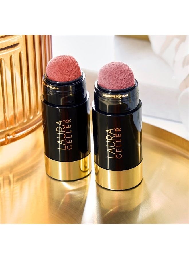 LAURA GELLER NEW YORK Serum Blush Tint, Lightweight Liquid Blush for Cheeks Weightless Watercolor Sheer Finish Poppy Peach  - Image 3