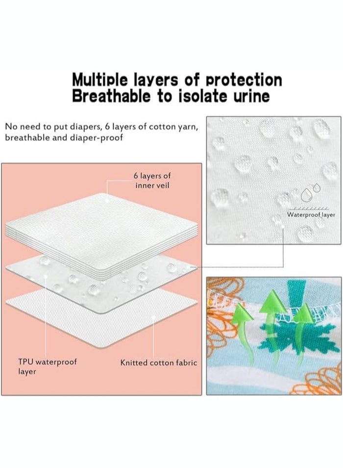 MissTiara 8 قطع من الملابس الداخلية المخصصة للتدريب على استخدام المرحاض، 6 طبقات من القطن الماص للرطوبة والقابل للتنفس للأطفال الصغار والأولاد والبنات، مقاومة للماء - Image 4