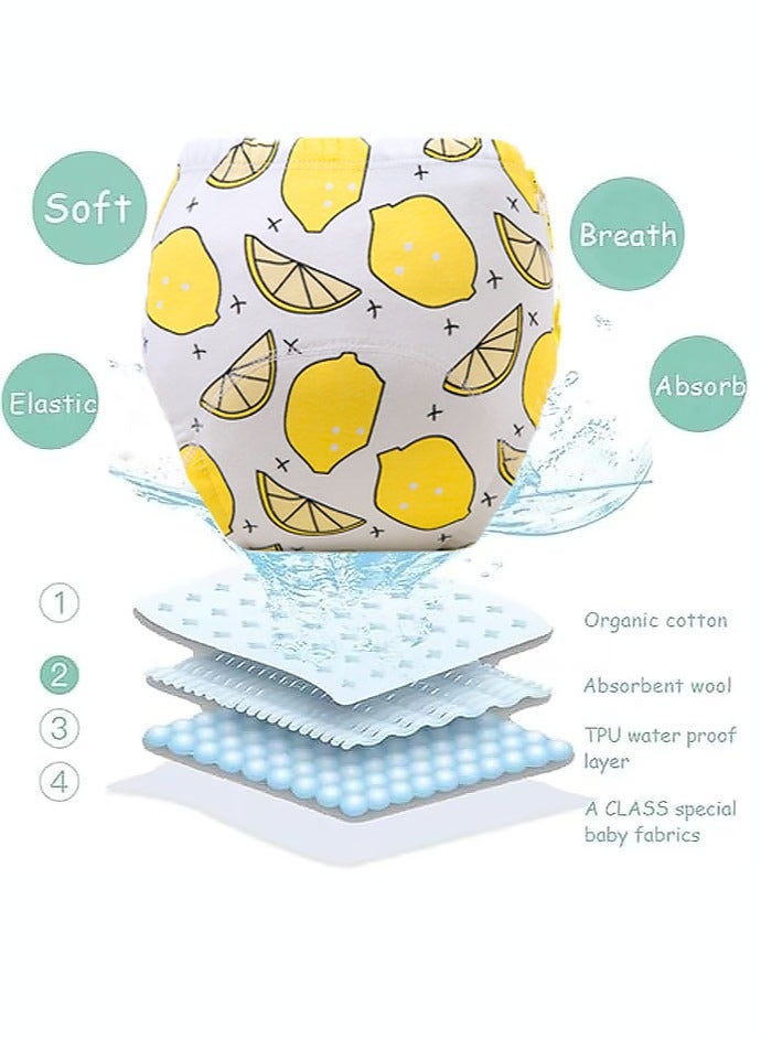 MissTiara 8 قطع من الملابس الداخلية المخصصة للتدريب على استخدام المرحاض، 6 طبقات من القطن الماص للرطوبة والقابل للتنفس للأطفال الصغار والأولاد والبنات، مقاومة للماء - Image 5