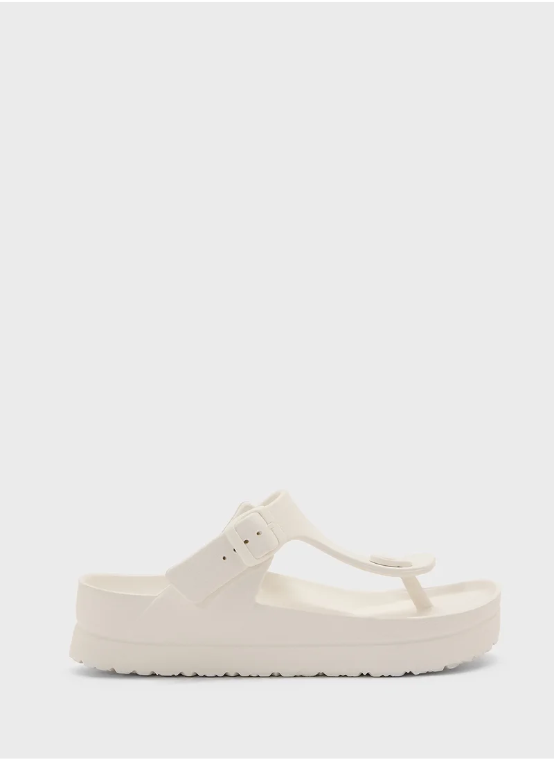 Truffle Eva Toe Chunky Flatform Flat Sandal