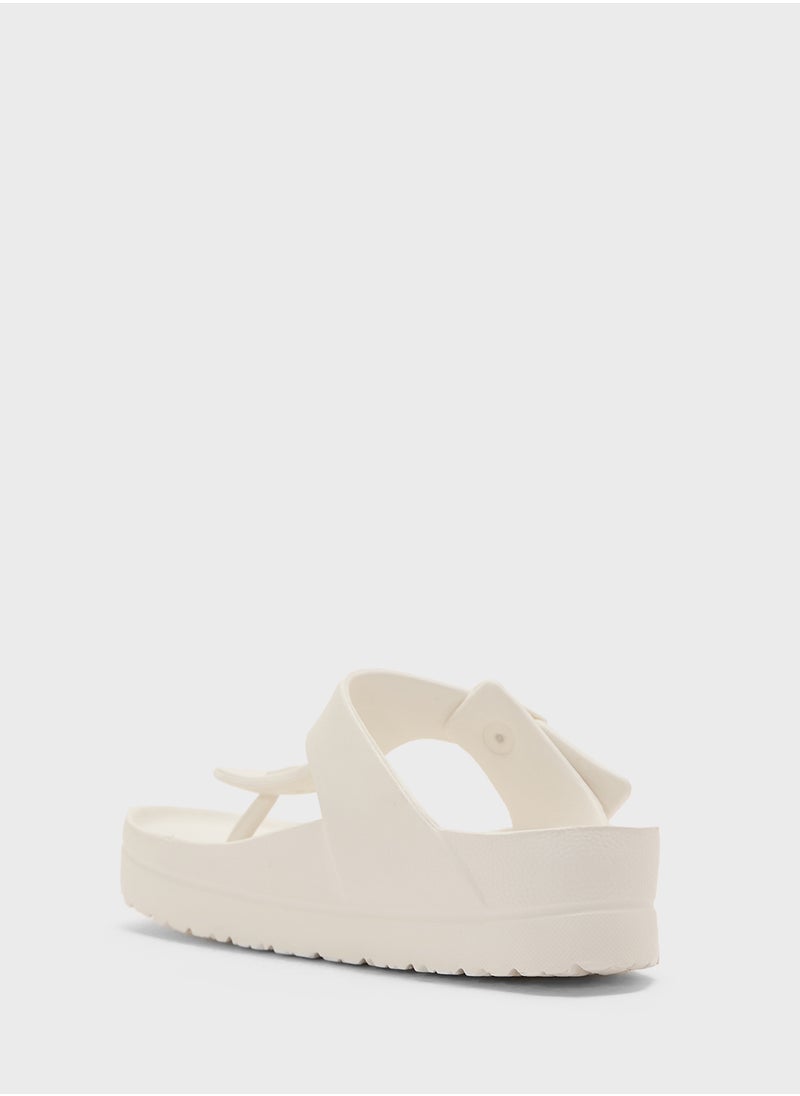 Truffle Eva Toe Chunky Flatform Flat Sandal  - Image 2