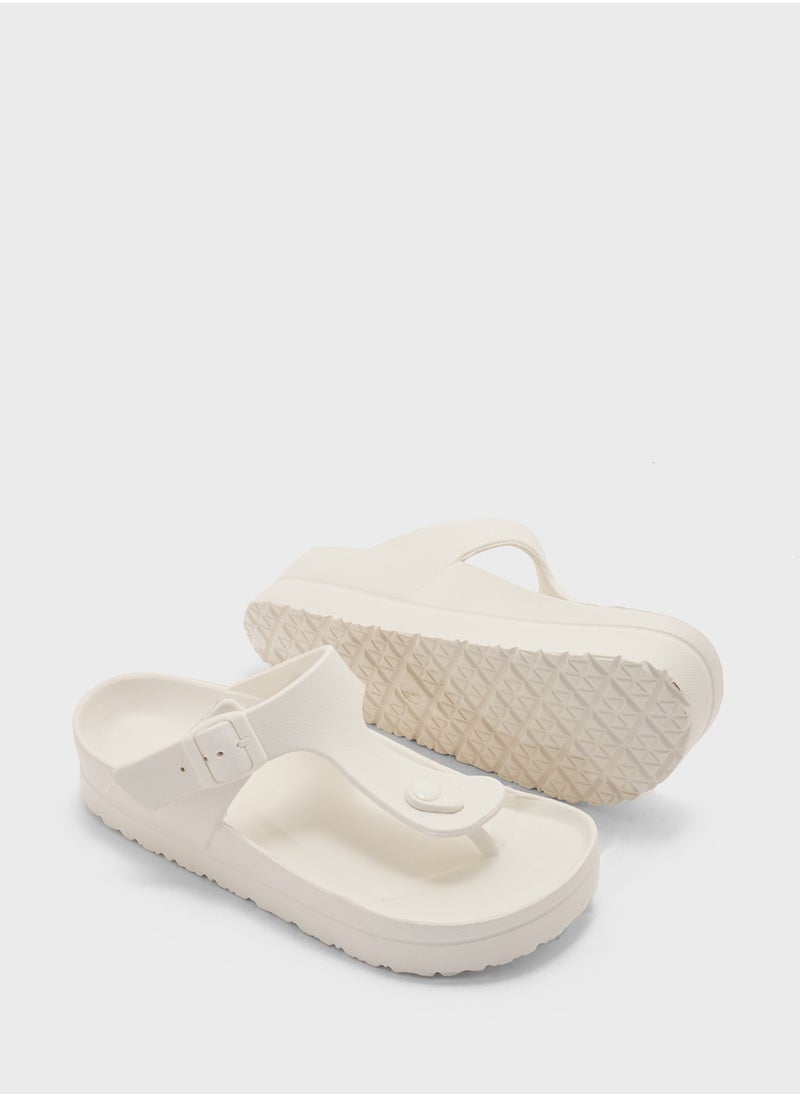 Truffle Eva Toe Chunky Flatform Flat Sandal  - Image 4