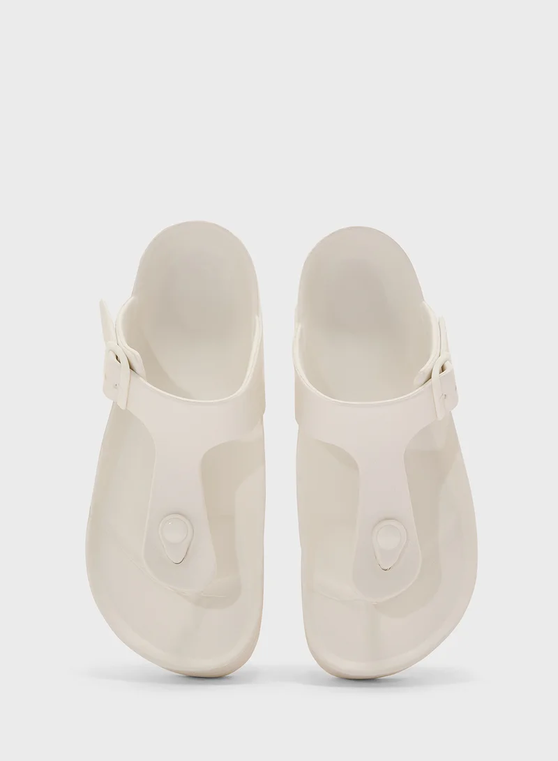 Truffle Eva Toe Chunky Flatform Flat Sandal
