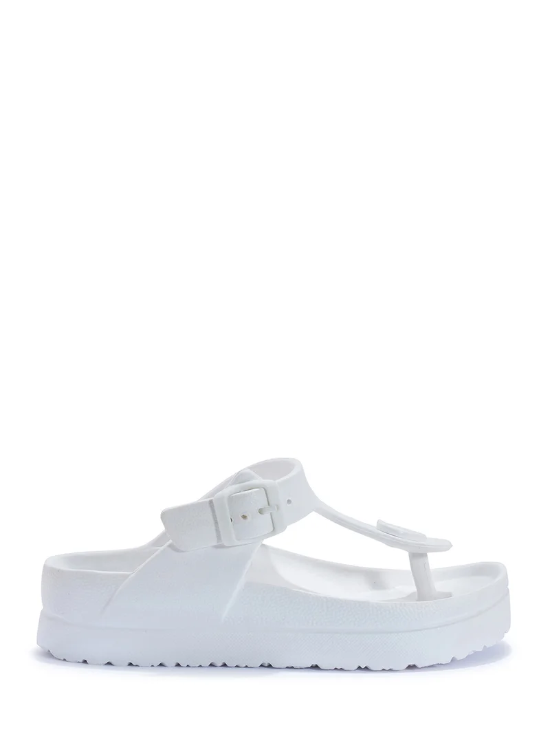 Truffle Eva Toe Chunky Flatform Flat Sandal