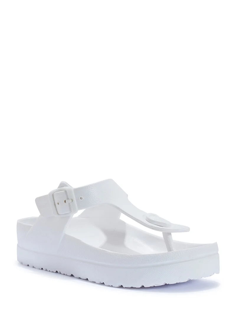 Truffle Eva Toe Chunky Flatform Flat Sandal