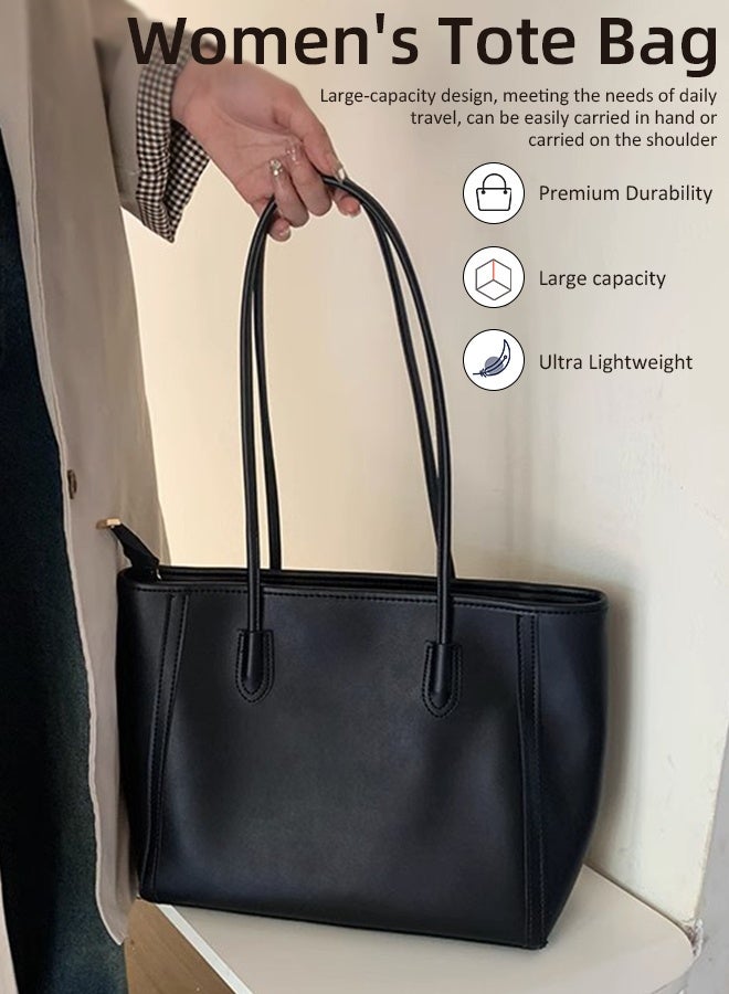 DUNISO Women's Shoulder Tote Bag,Large Capacity Messenger Fashionable Travel Shoulder Bag for Ladies,  Fashion Vegan Leather Top Handle Satchel with Zipper,  Water Resistant Handbag Shoulder Purse for Work - Image 1
