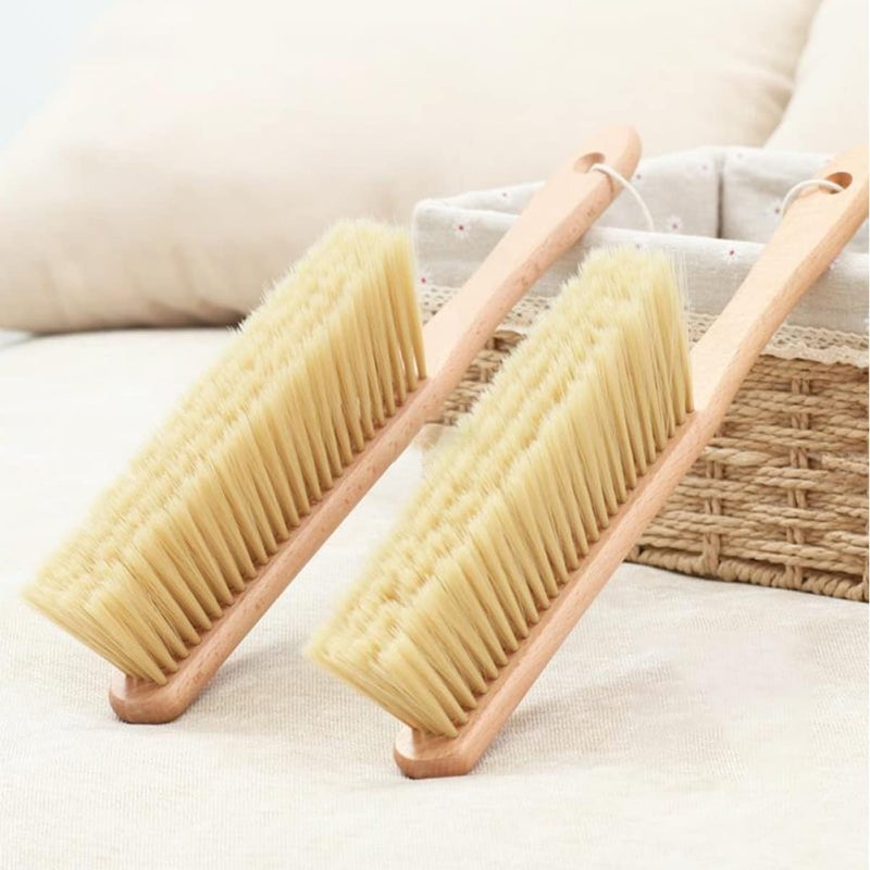 GALPADA 2Pcs Soft Bristle Bed Cleaning Brush Durable Household Dust Sweeping Tool for Home Sofa Furniture Bedspread Comfortable Handle Space Saving Design - Image 1