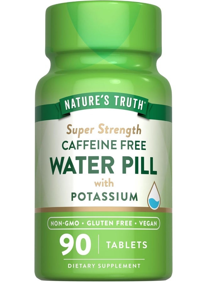 Nature's Truth Super Strength Water Pill With Potassium Coated Caplets 90 Multi - Image 1