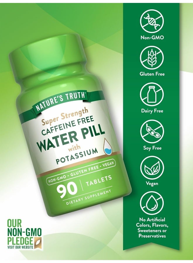 Nature's Truth Super Strength Water Pill With Potassium Coated Caplets 90 Multi - Image 3