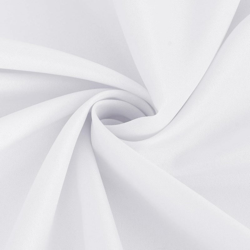 ALANX General purpose design Round Premium Tablecloth Table Covers Round Washable and Wrinkle Resistant Kitchen Dining Table Decorations Polyester Tablecloth ，For Banquet Birthday Parties Wedding Parties (White, 229*229CM) Universal design - Image 3