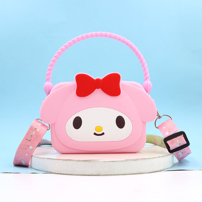 Cute Kuromi Silicone Coin Purse Cartoon Shoulder BagMelody portable (pink) Melody portable (pink)