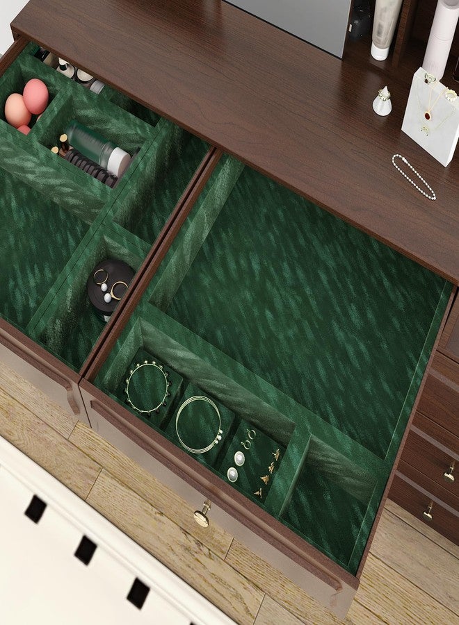 WESTICK Green Velvet Textured Wallpaper Peel and Stick Velet Fabric Roll Self Adhesive Felt Drawer Liner Soft Thick Green Contact Paper for Cabinets Jewelry Box Liner DIY Art Crafts 12" x 80" - Image 5
