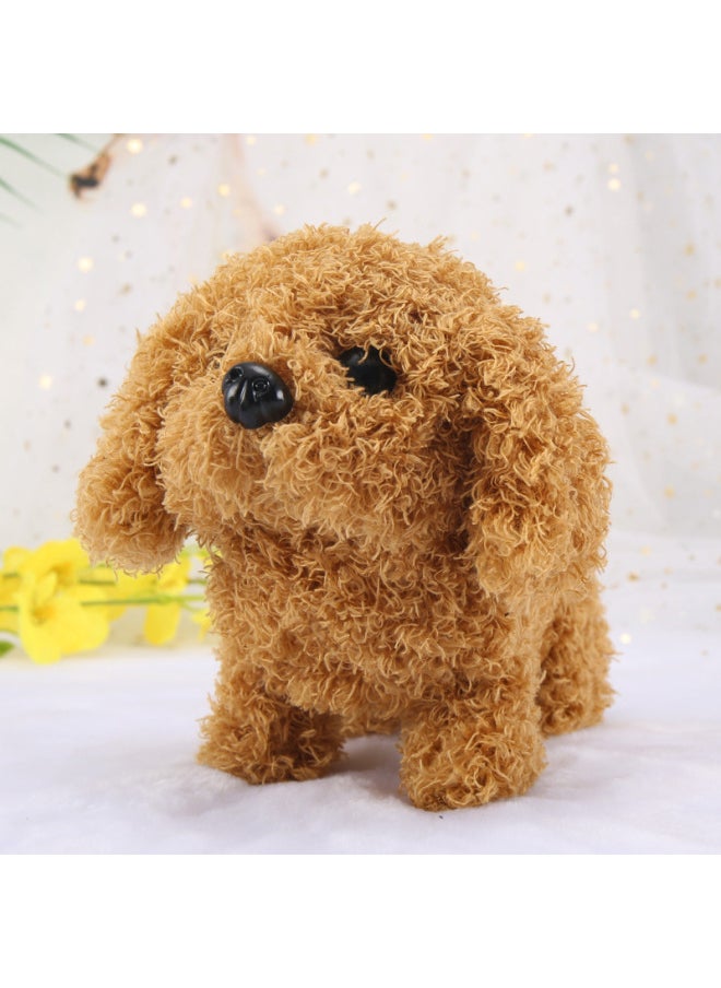 Toy Dog Simulation Electric Puppy Walking Can Call Plush Electronics Can't Drop Fur Dog Can Run Pet Simulation Teddy-Color:Big Teddy Dog-Specifications:No Battery  - Image 1