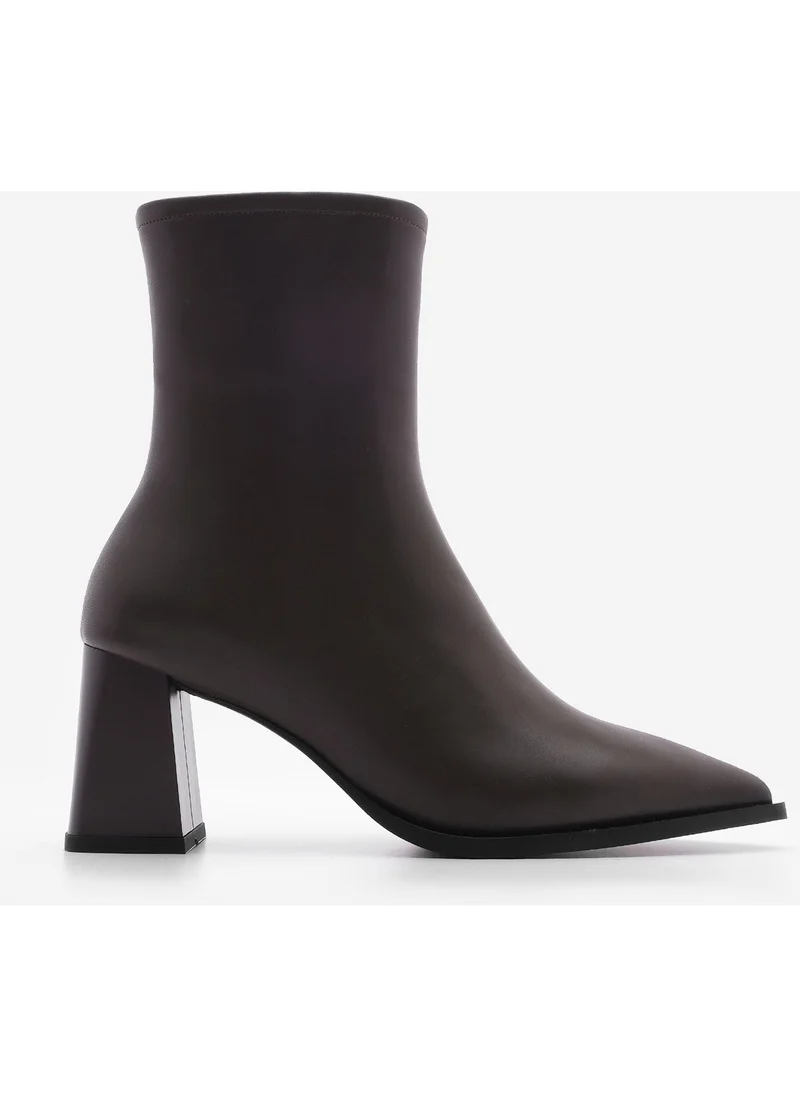 MARJIN Women's Thick Heel Pointed Toe Boots Simva