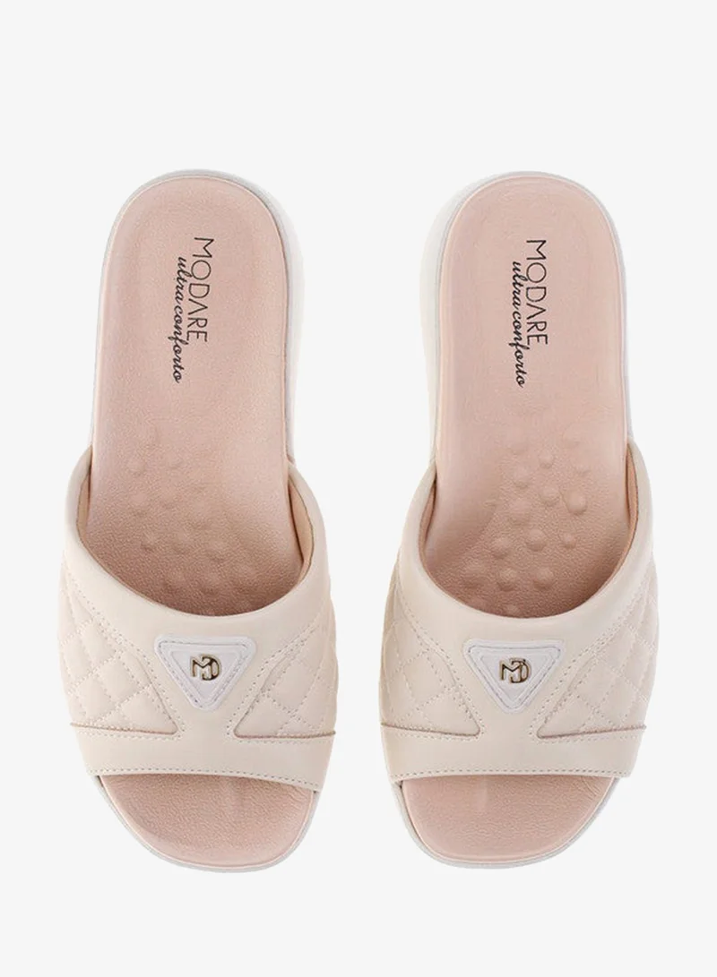 Modare Beige Flat Sandals for Women – Stylish Ladies Flat Sandals & Comfortable Flat Slippers for Women | Best Price UAE