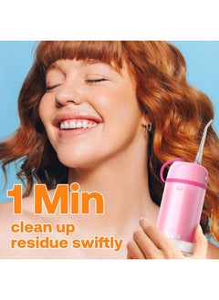Bitvae Bitvae P1 Water Dental Flosser for Teeth, Travel Mini Water Teeth Picks, Cordless Water Cleaner Picks with Telescopic Water Tank, Rechargeable Oral Irrigator for Travel & Home, Pink  - Image 2
