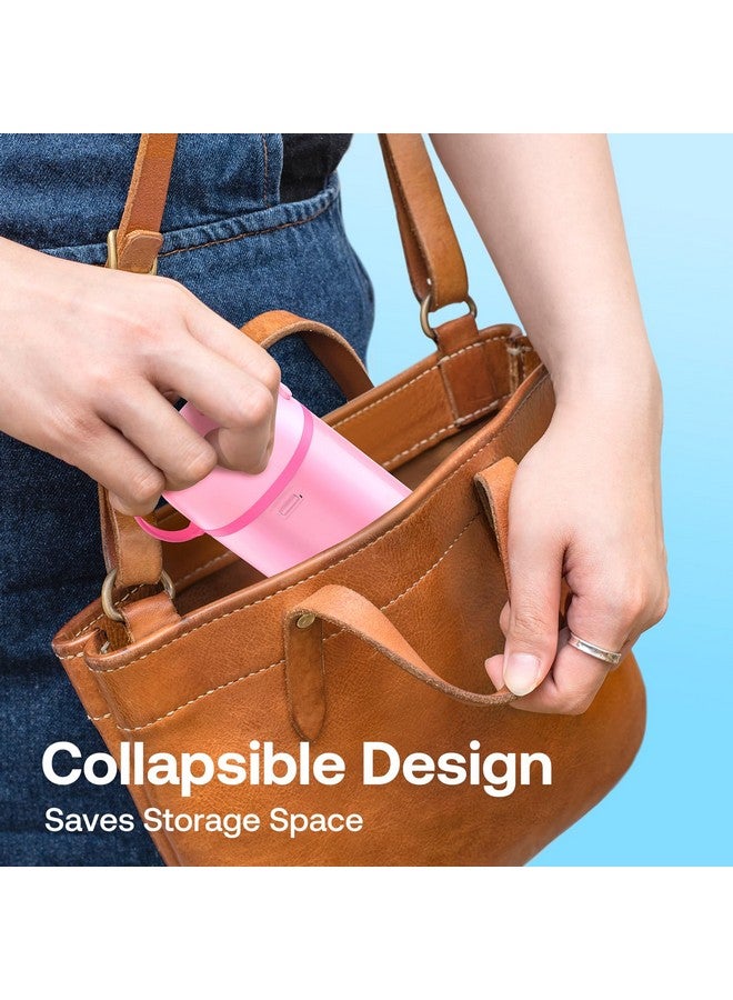 Bitvae P1 Water Dental Flosser for Teeth, Travel Mini Water Teeth Picks, Cordless Water Cleaner Picks with Telescopic Water Tank, Rechargeable Oral Irrigator for Travel & Home, Pink - Image 4