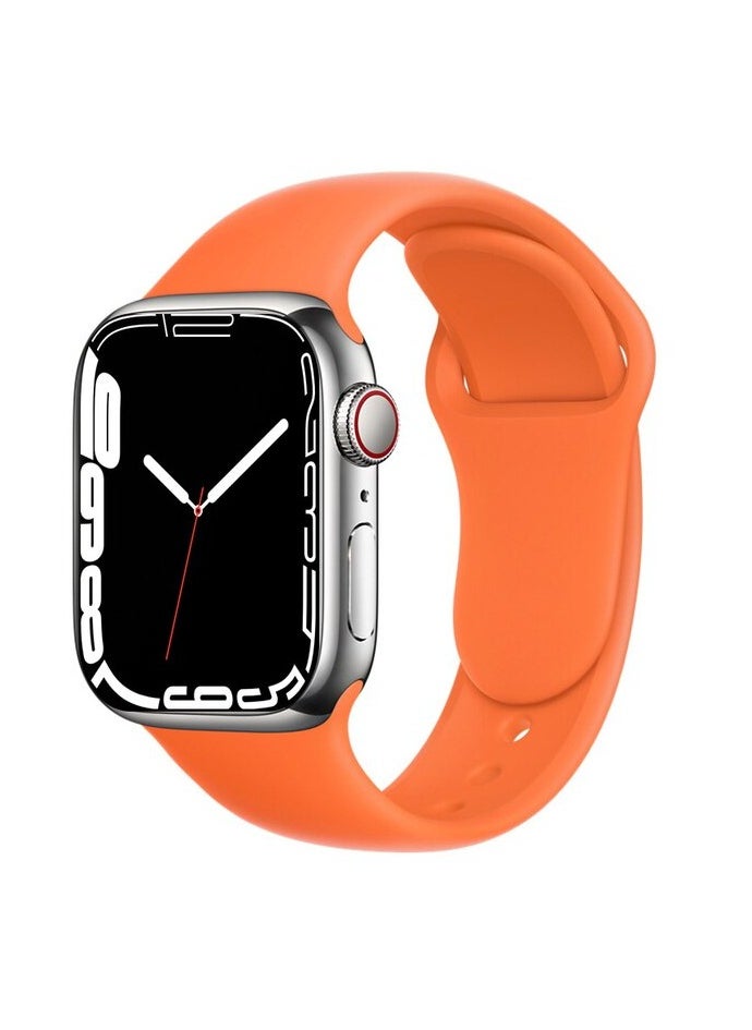 Generic - Apple Watch Band 45mm 44mm 42mm Soft Silicone Sport Band Replacement Wrist Strap Compatible for iWatch Apple Watch Series 7/SE/6/5/4/3/2/1,Nike+,Sport,Edition - Image 1