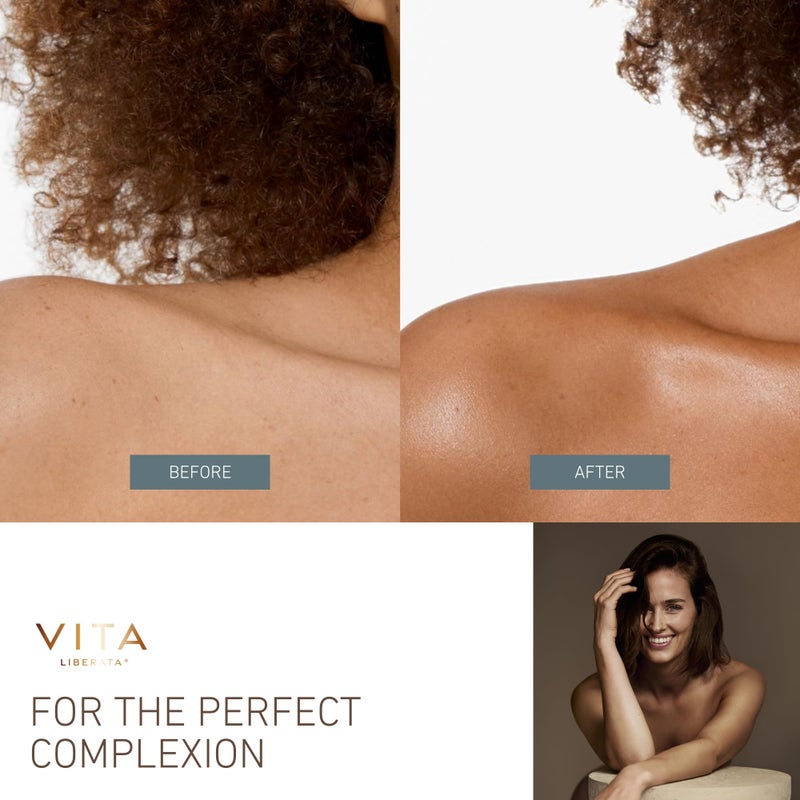Vita Liberata فايتا ليبراتا بودي بلور، مكياج الساق والجسم. أساس الجسم المثالي لبشرة برونزية خالية من العيوب، تطبيق سهل، توهج مشرق، توحيد لون البشرة، عبوة جديدة - Image 5