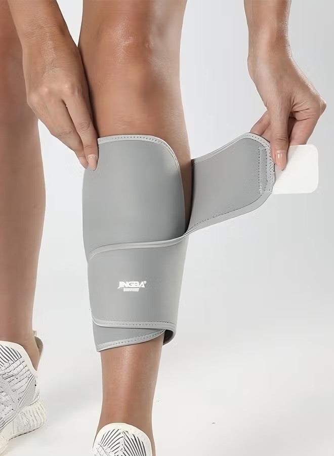 جينجبا سابورت واقيات الساق للرجال والنساء - عبوة واحدة، دعامة ساق قابلة للتعديل، مقاومة للصدمات، ضغط مفتوح، دعم للساق، أكمام ضغط للساق، أكمام دعم للساق لتخفيف آلام الساق، والالتواءات، وإصابات الساق الناتجة عن التنس - واقيات الساق ودعامات الساق القابلة للتعديل تدعم التعافي الرياضي واللياقة البدنية والجري - Image 3